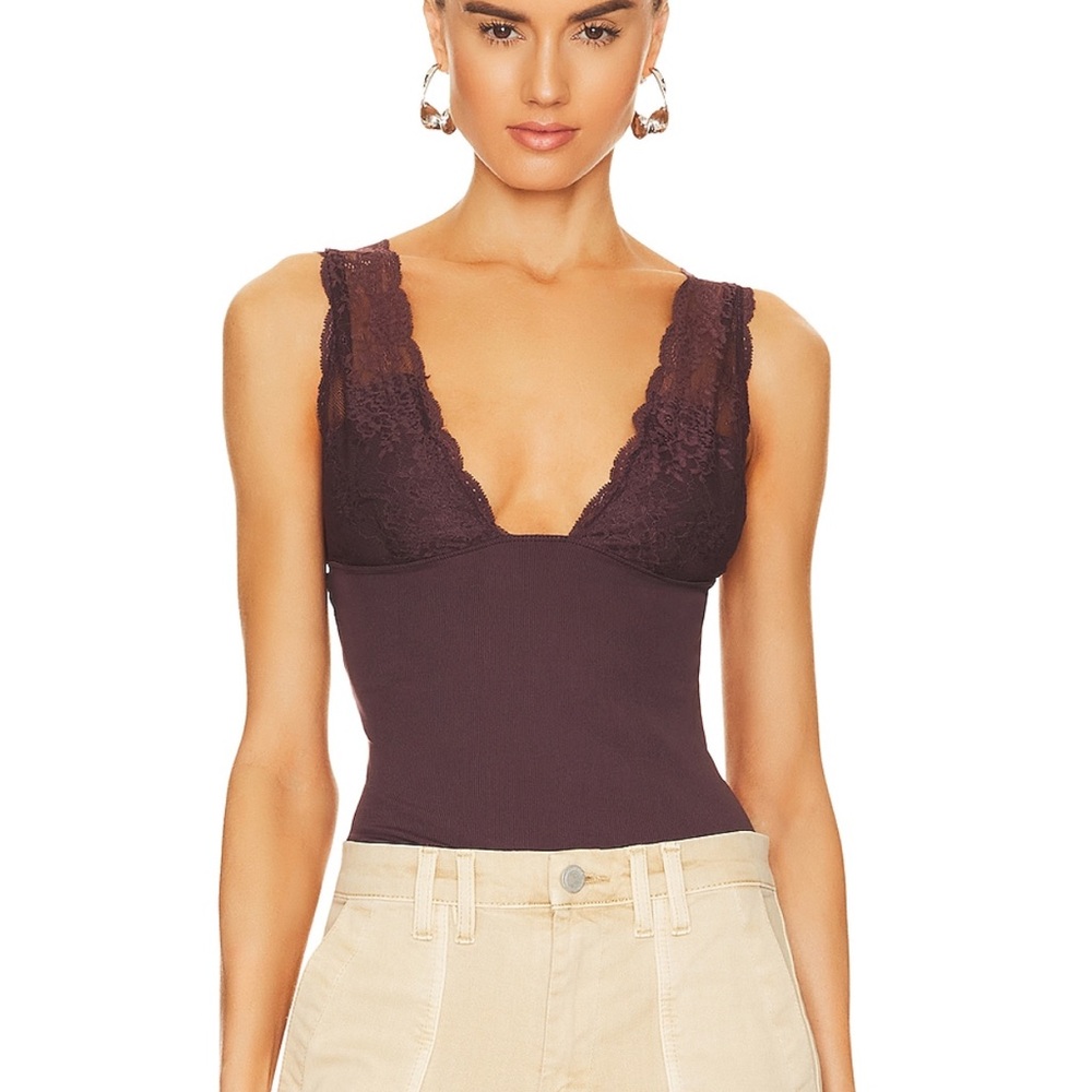 Free People - X Intimately FP Power Play Cami in Chocolate Merlot